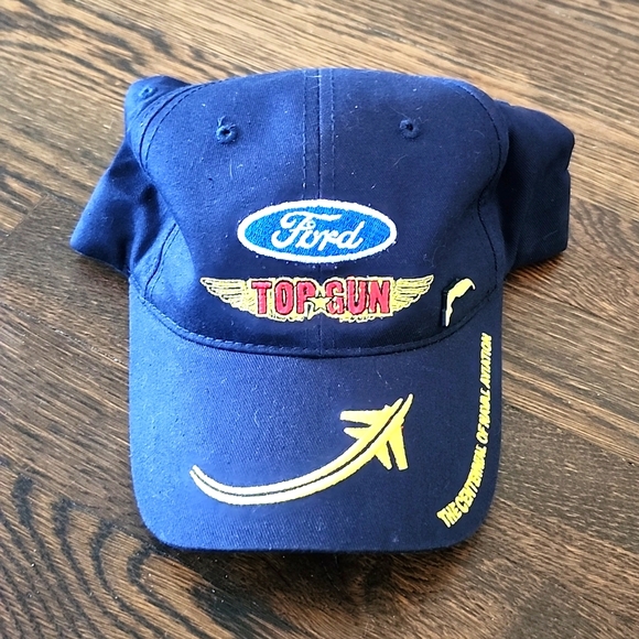 Ford Top Gun Blue Cap with Yellow Accents - Picture 1 of 5